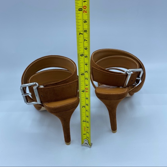 XYD Elegant Suede Open Toe Cross Strap Sandals - Picture 7 of 10